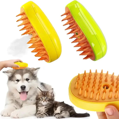 Pet Steamy Brush Electric Spray Cat Hair Brush